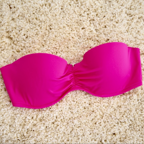 VS Hot Pink Bandeau Push-up Bikini - Picture 3 of 6